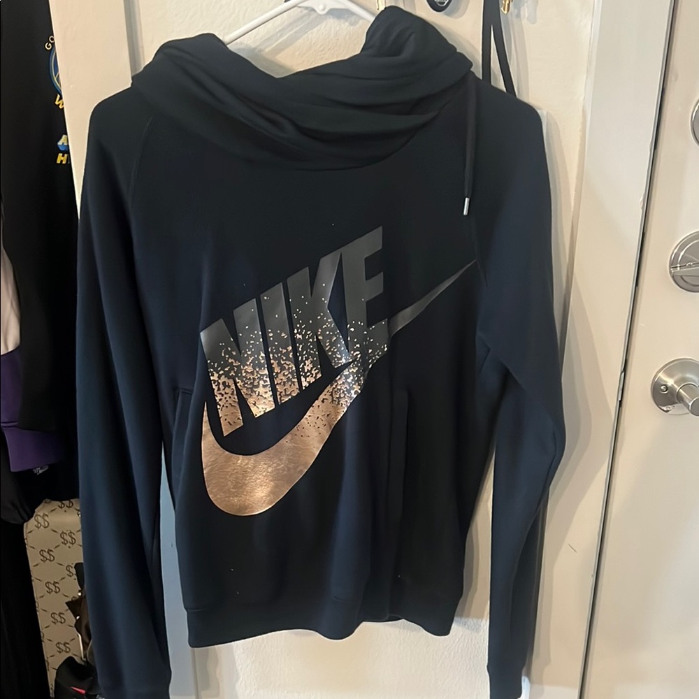 Nike Black and Rose Gold Hoodie